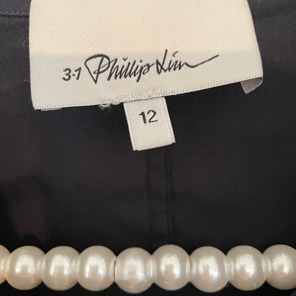 3.1 Phillip Lim Black/Blue Top - Picture 2 of 9